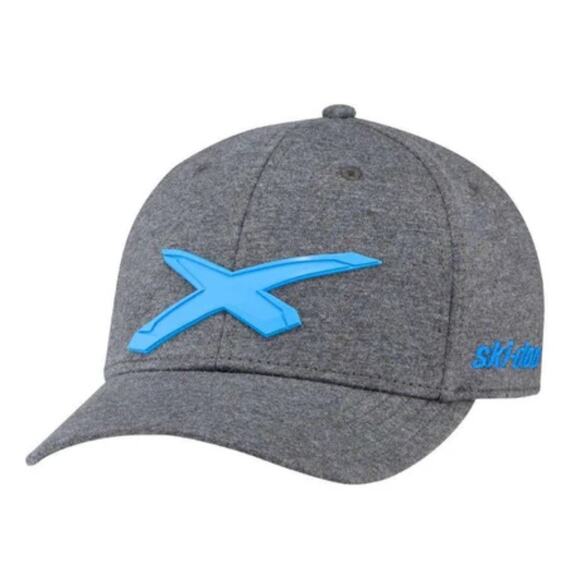 BRP Other - Brand New BRP Heathered Grey Flex Fit Cap Hat Ski-Doo Curved Brim Casquette Flex
